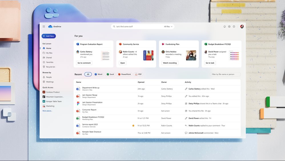 OneDrive cập nhật trải nghiệm, giao diện mới