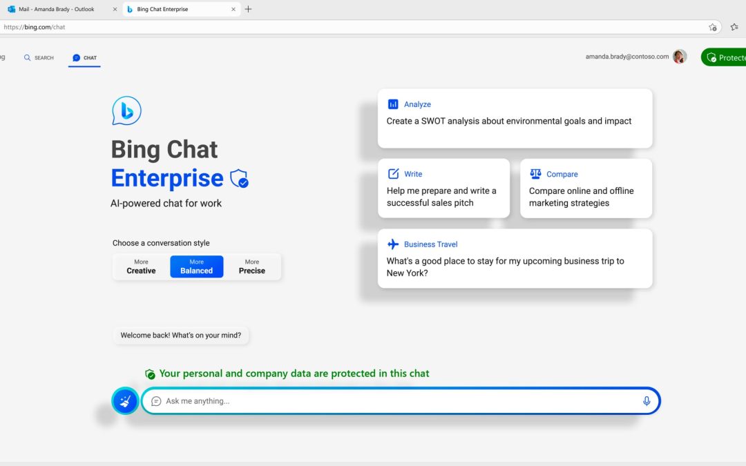 Bing Chat Enterprise trong Windows Copilot Preview