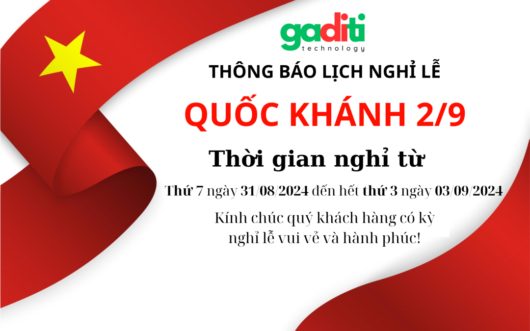 Thông báo nghỉ Lễ Quốc Khánh 2/9/2024