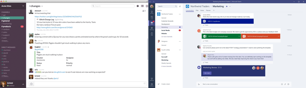 So sánh Microsoft Teams và Slack