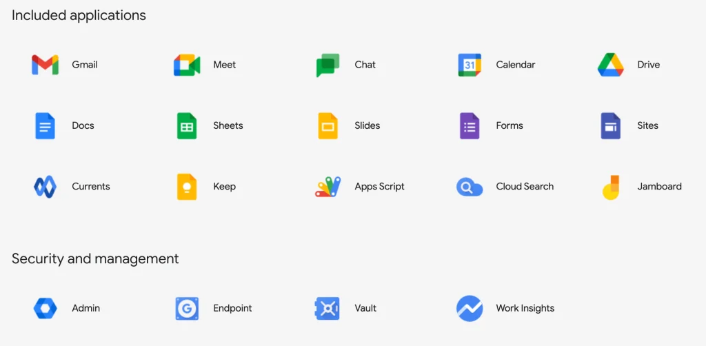 google workspace ứng dụng