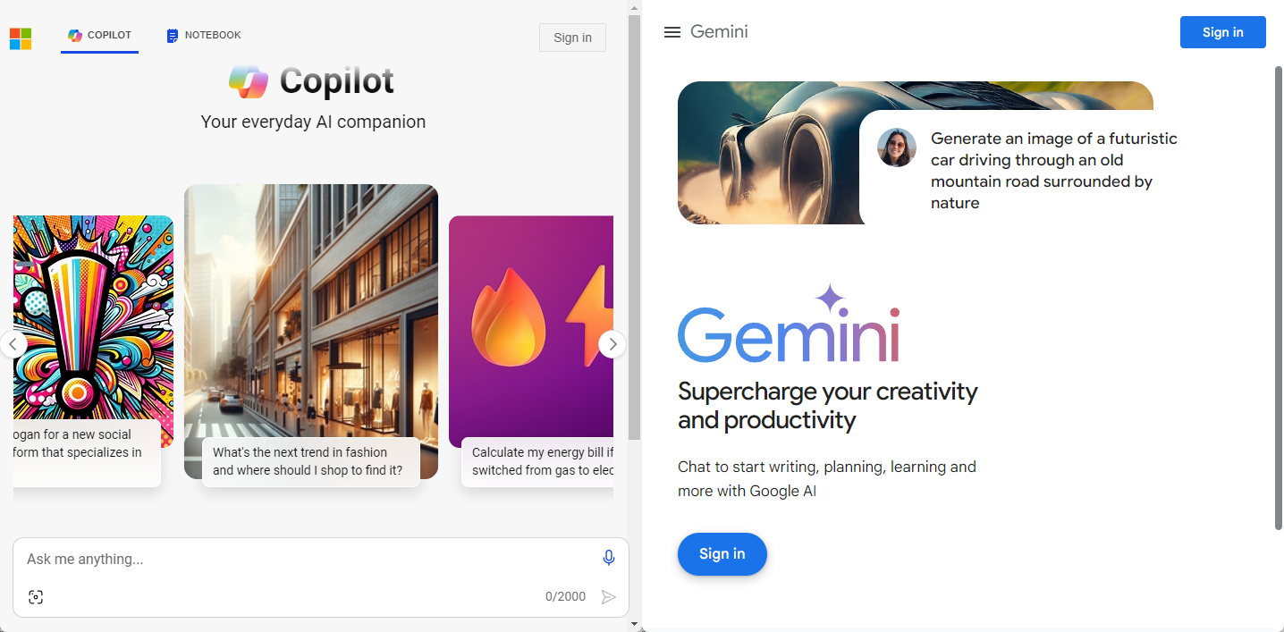 Microsoft Copilot vs. Google Gemini: So sánh chi tiết, giá cả và đề xuất