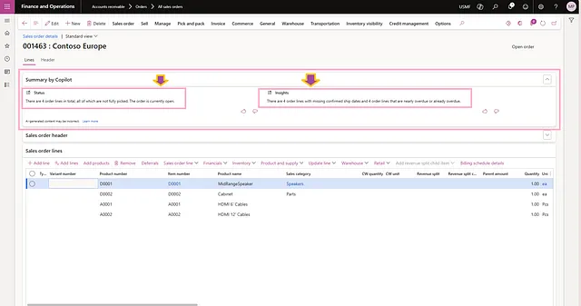 Tóm tắt AI với Copilot trong Dynamics 365 Supply Chain Management (Quản lý chuỗi cung ứng Dynamics 365)