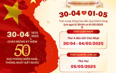 Thông báo nghỉ lễ 30/4 và 1/5