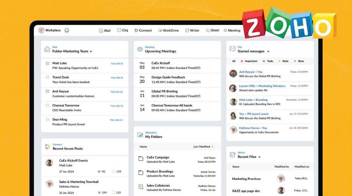 Zoho Workplace 2025: Cập nhật mới cho doanh nghiệp hiện đại