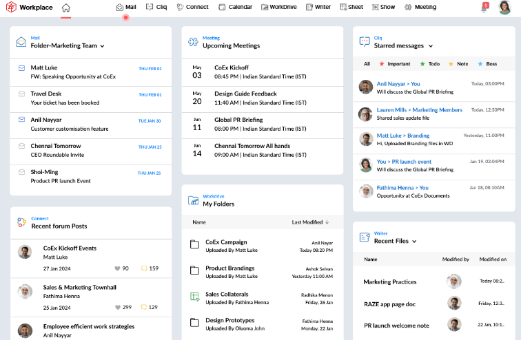 Zoho Workplace – Giải pháp toàn diện cho doanh nghiệp hiện đại