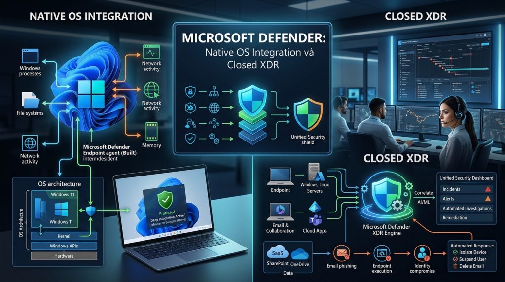 So sánh Trellix vs Microsoft Defender trong bảo vệ Endpoint